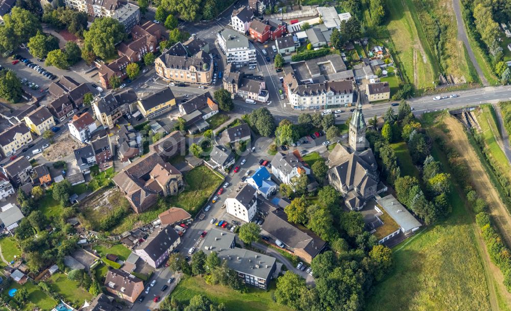 Luftaufnahme Dortmund - Kirchengebäude Immanuel-Kirche - Ev. Elias-Kirchengemeinde Dortmund in Dortmund im Bundesland Nordrhein-Westfalen, Deutschland