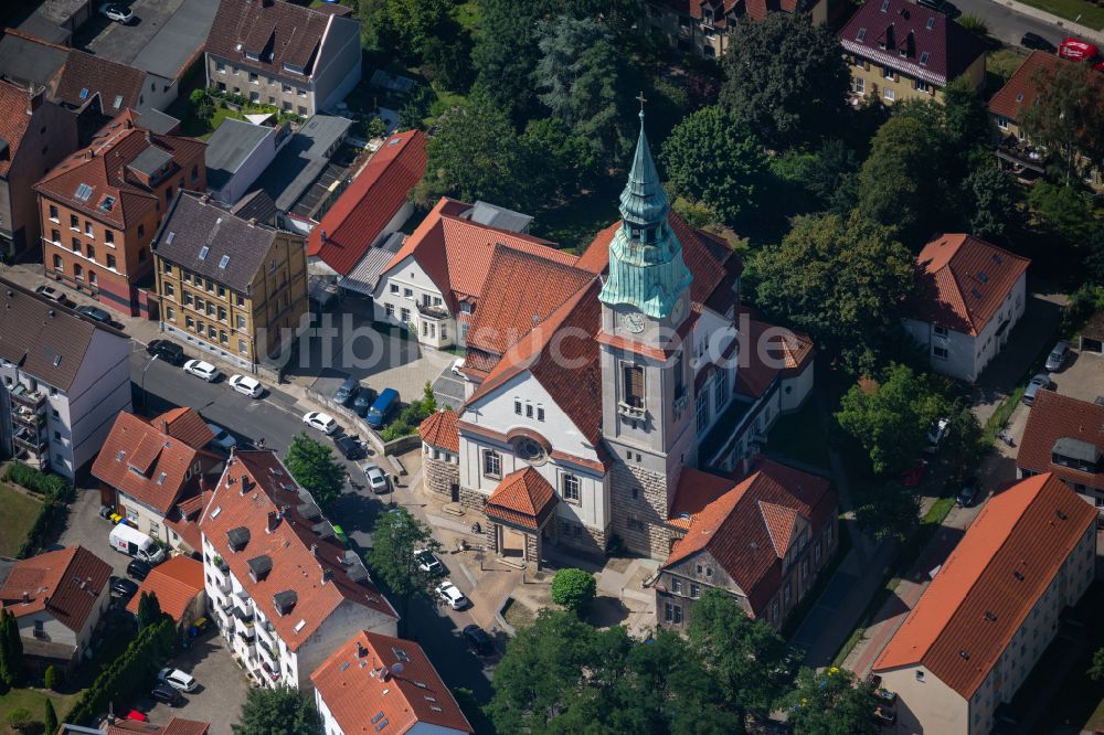 Braunschweig aus der Vogelperspektive: Kirchengebäude St. Jakobikirche in Braunschweig im Bundesland Niedersachsen, Deutschland