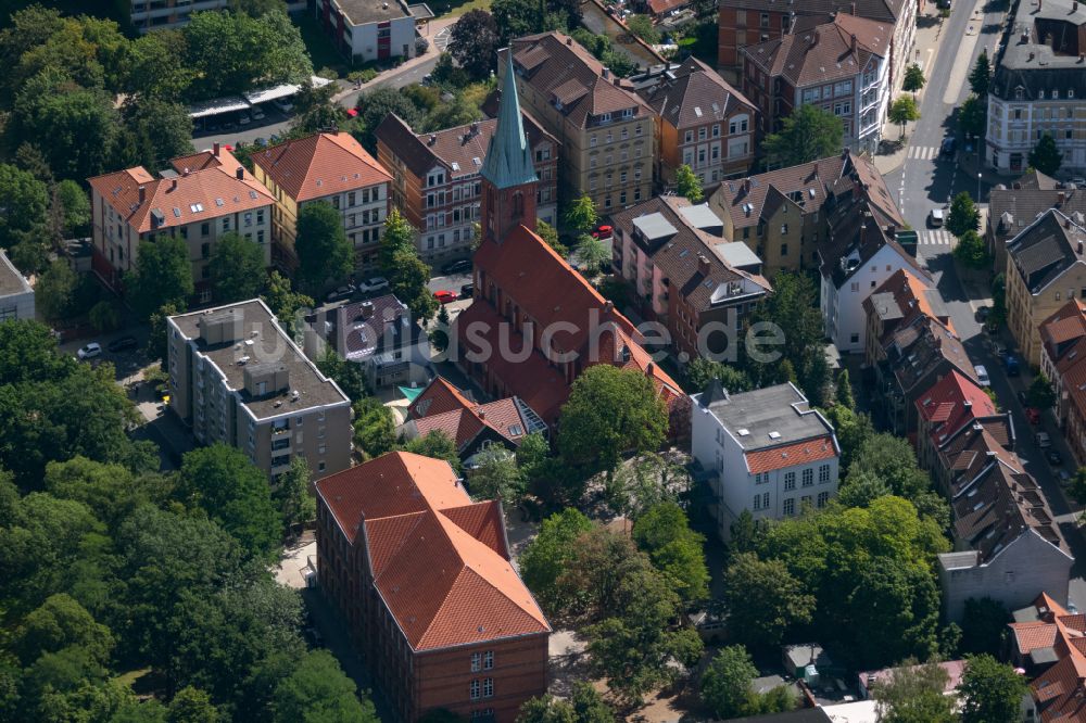 Luftbild Braunschweig - Kirchengebäude St. Joseph in Braunschweig im Bundesland Niedersachsen, Deutschland