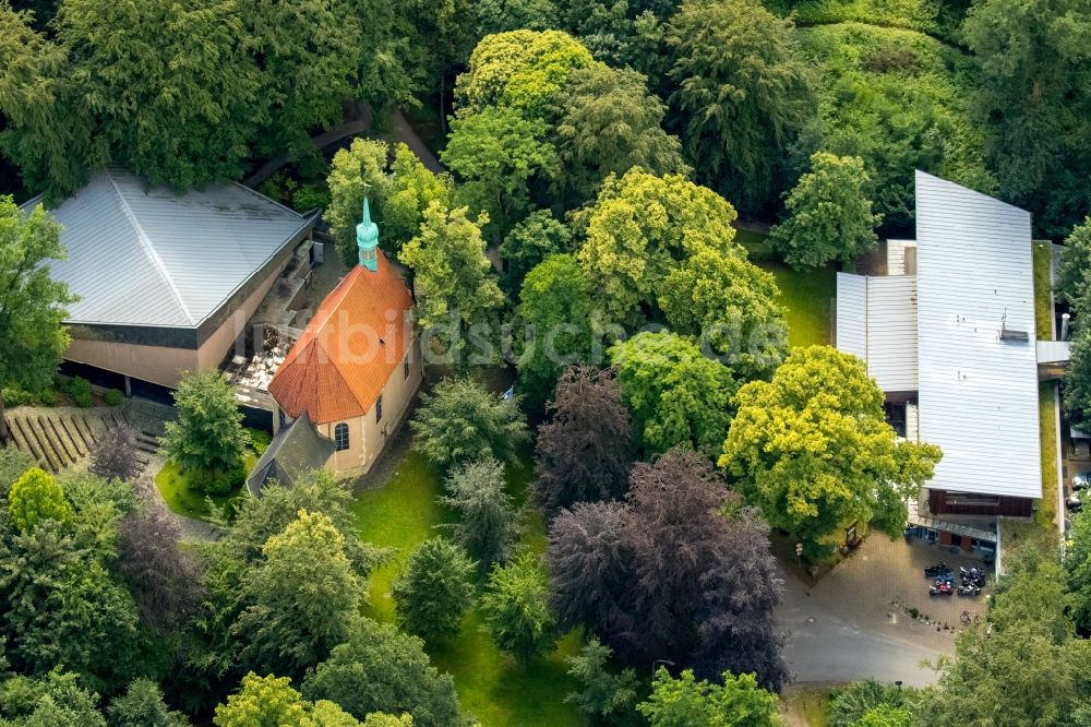 Haltern am See von oben - Kirchengebäude der Kapelle in Haltern am See im Bundesland Nordrhein-Westfalen