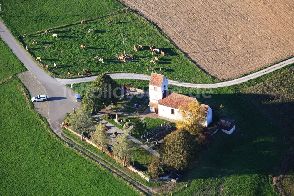 Rheinfelden (Baden) aus der Vogelperspektive: Kirchengebäude der Kapelle in Rheinfelden (Baden) im Bundesland Baden-Württemberg