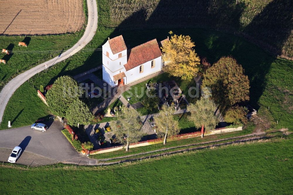 Luftaufnahme Rheinfelden (Baden) - Kirchengebäude der Kapelle in Rheinfelden (Baden) im Bundesland Baden-Württemberg