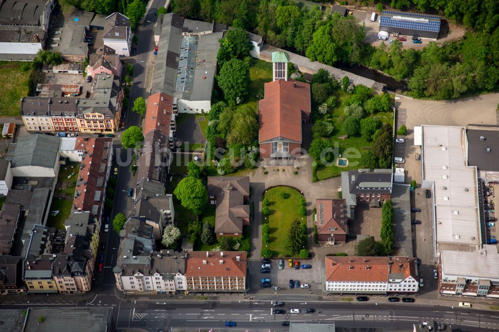 Luftbild Hagen - Kirchengebäude der katholische Kirchengemeinde St. Konrad in Hagen im Bundesland Nordrhein-Westfalen