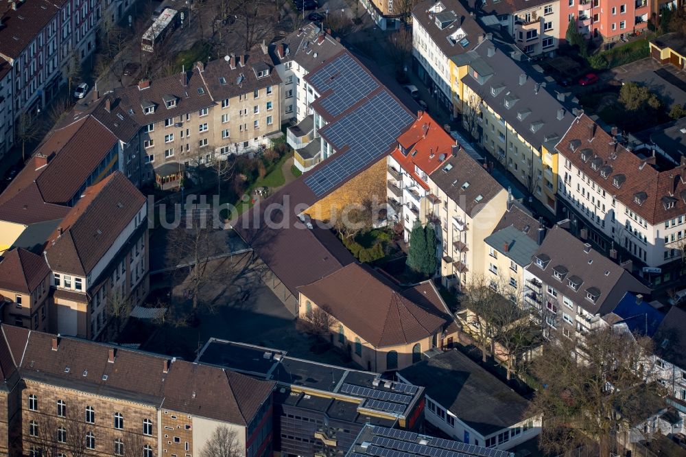 Luftbild Witten - Kirchengebäude des Kreiskirchenamtes Hattingen Witten in Witten im Bundesland Nordrhein-Westfalen