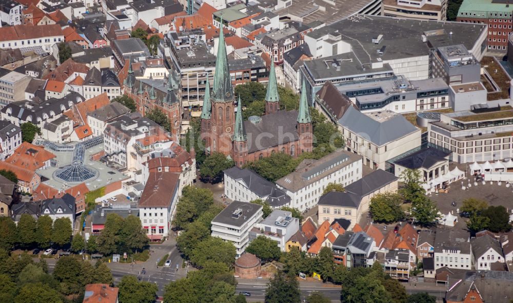 Luftbild Oldenburg - Kirchengebäude St. Lamberti in Oldenburg im Bundesland Niedersachsen, Deutschland