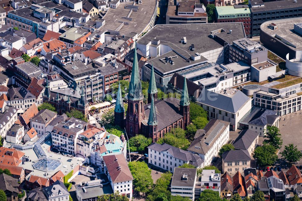 Luftbild Oldenburg - Kirchengebäude St. Lamberti in Oldenburg im Bundesland Niedersachsen, Deutschland