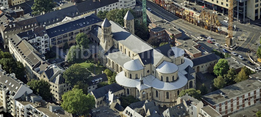 Köln von oben - Kirchengebäude St. Maria in Köln im Bundesland Nordrhein-Westfalen, Deutschland