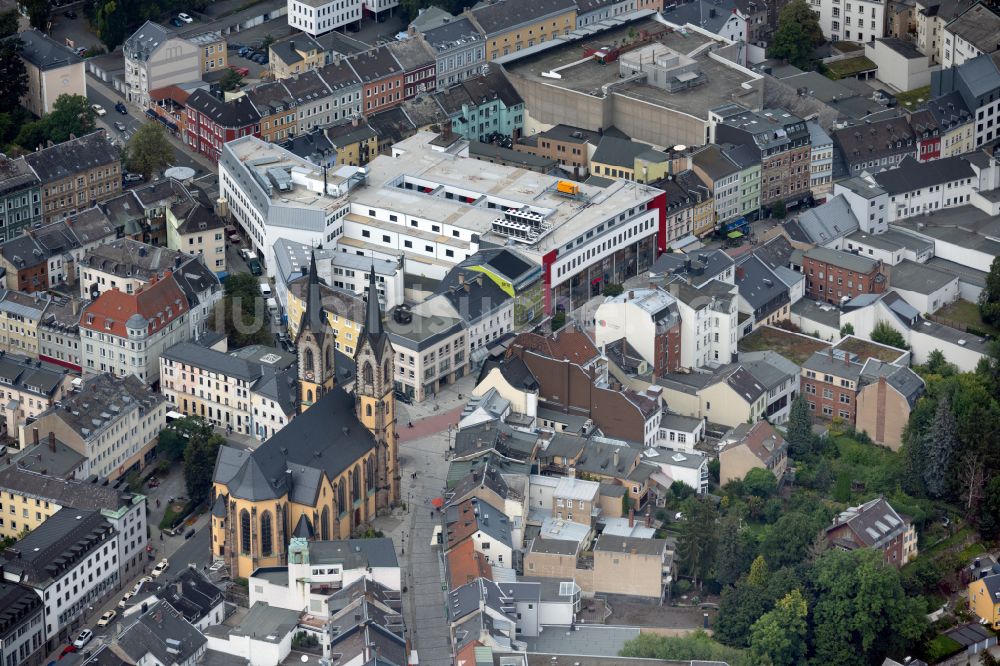 Luftaufnahme Hof - Kirchengebäude St. Marien in Hof im Bundesland Bayern, Deutschland