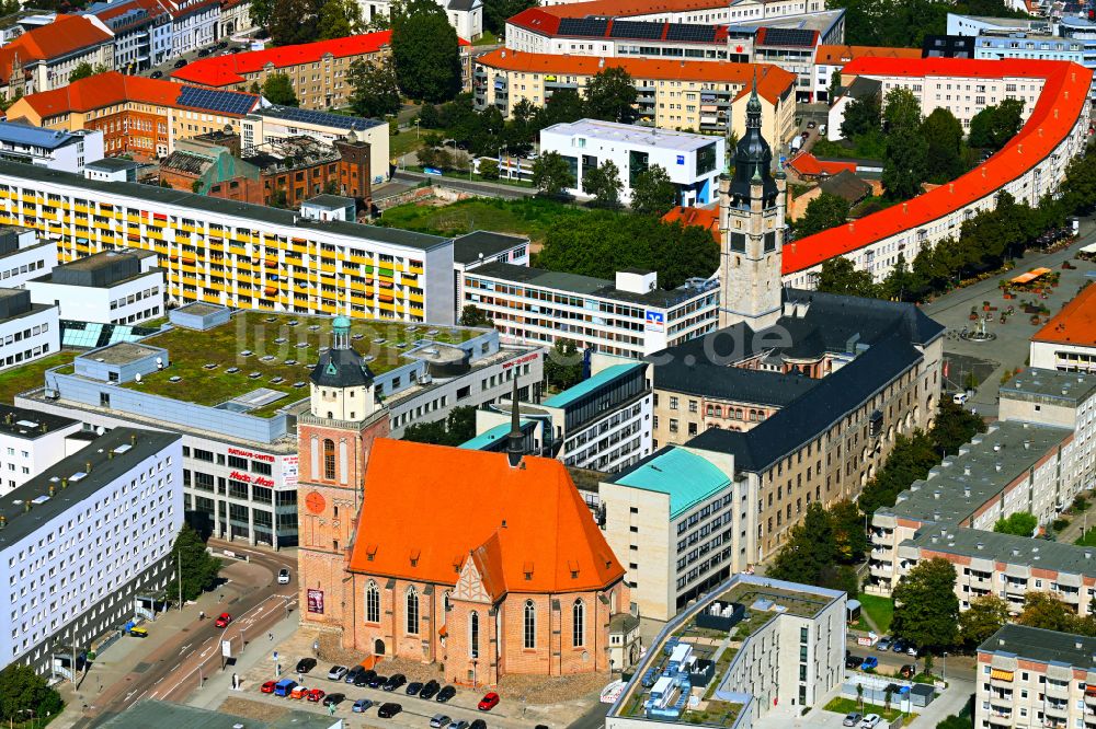 Luftbild Dessau - Kirchengebäude Marienkirche in Dessau im Bundesland Sachsen-Anhalt, Deutschland