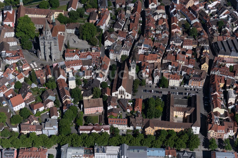 Luftbild Konstanz - Kirchengebäude Münster ULF Konstanz in Konstanz im Bundesland Baden-Württemberg, Deutschland