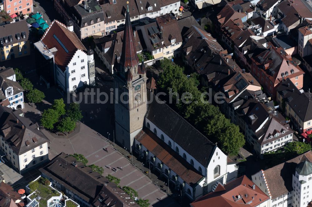 Luftbild Radolfzell am Bodensee - Kirchengebäude Münster Unserer lieben Frau in Radolfzell am Bodensee im Bundesland Baden-Württemberg, Deutschland