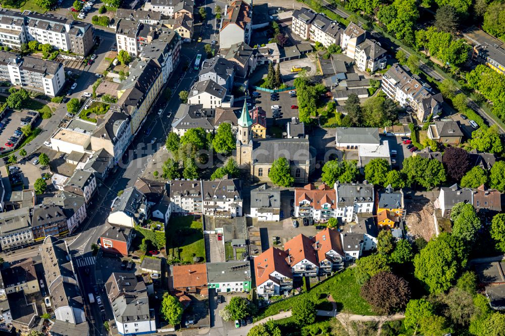 Luftbild Hagen - Kirchengebäude im Ortsteil Haspe in Hagen im Bundesland Nordrhein-Westfalen, Deutschland