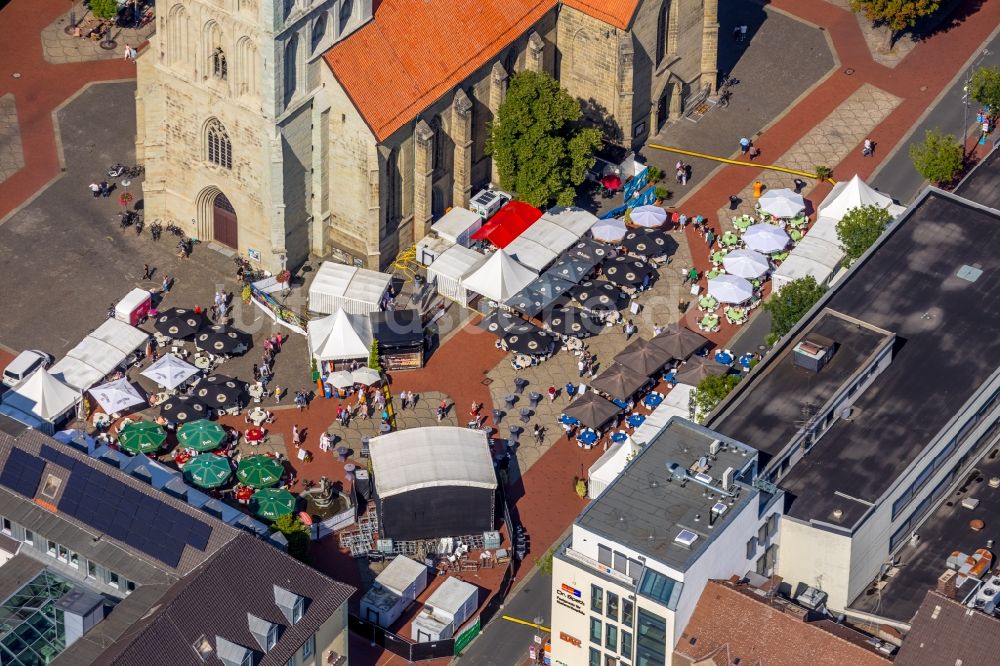 Luftbild Hamm - Kirchengebäude der Pauluskirche in Hamm im Bundesland Nordrhein-Westfalen, Deutschland