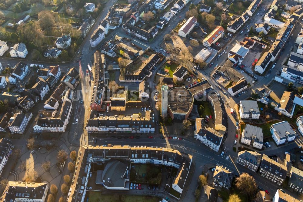 Luftbild Schwelm - Kirchengebäude der Propstei St. Marien am Marienweg in Schwelm im Bundesland Nordrhein-Westfalen, Deutschland