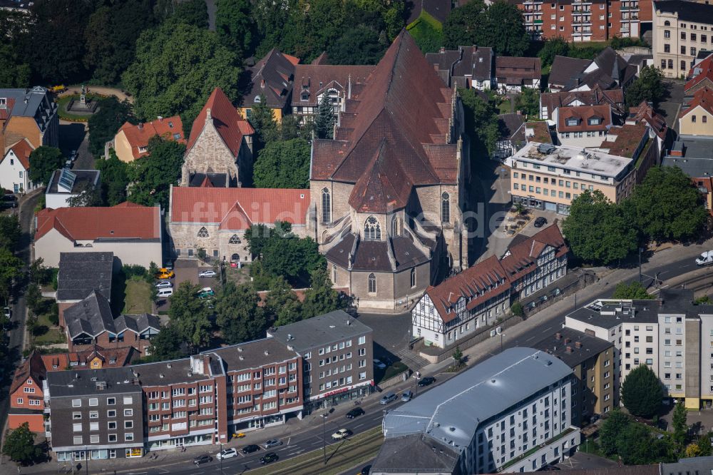 Luftbild Braunschweig - Kirchengebäude Sankt Ägidien in Braunschweig im Bundesland Niedersachsen, Deutschland