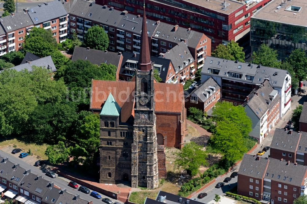 Bremen von oben - Kirchengebäude der Stephanikirche in Bremen, Deutschland