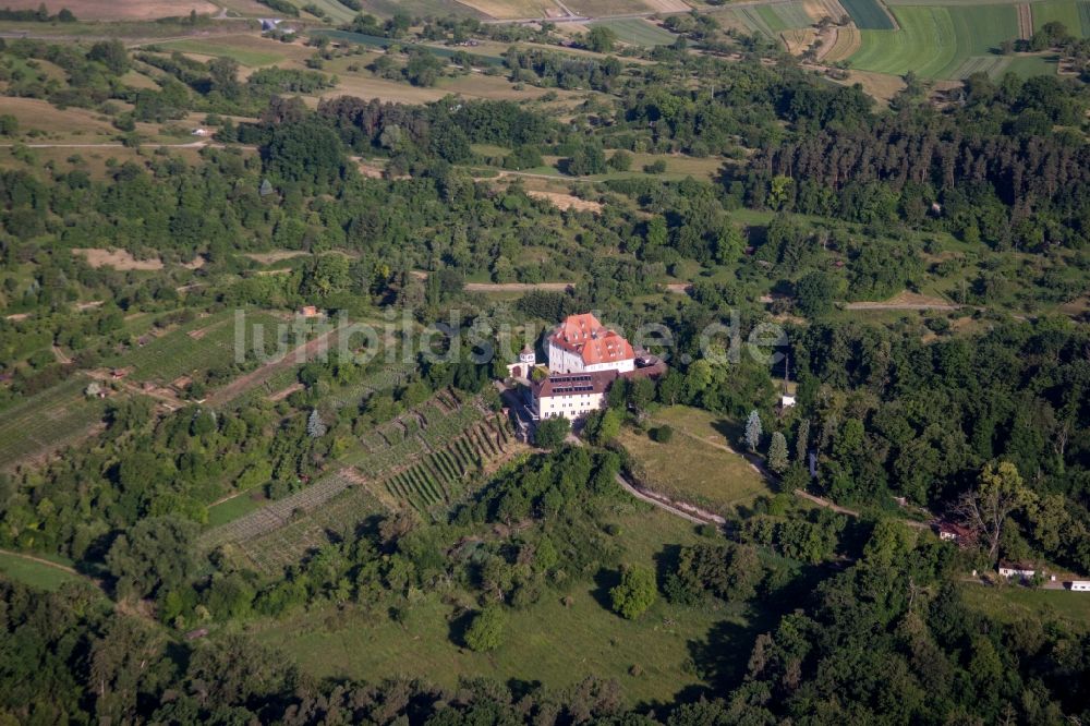 Luftaufnahme Tübingen - Kirchengebäude der Wurmlinger Kapelle in Tübingen im Bundesland Baden-Württemberg, Deutschland