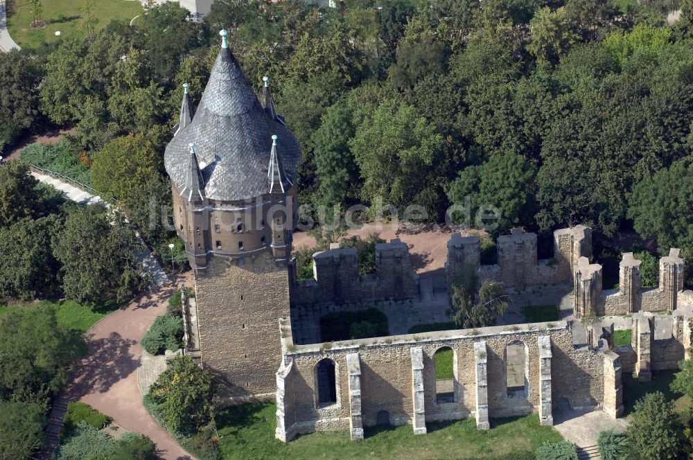 Merseburg aus der Vogelperspektive: Kirchenruine St.Sixti in Merseburg