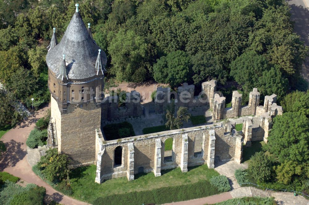 Luftbild Merseburg - Kirchenruine St.Sixti in Merseburg