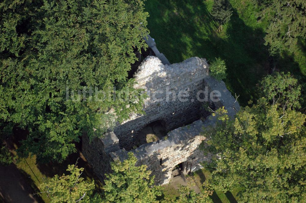 Luftaufnahme Loburg - Kirchenruine Unser Lieben Frauen in Loburg