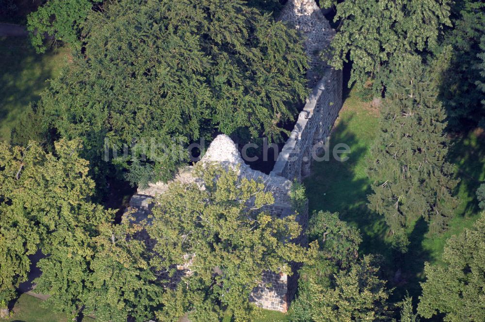 Loburg aus der Vogelperspektive: Kirchenruine Unser Lieben Frauen in Loburg