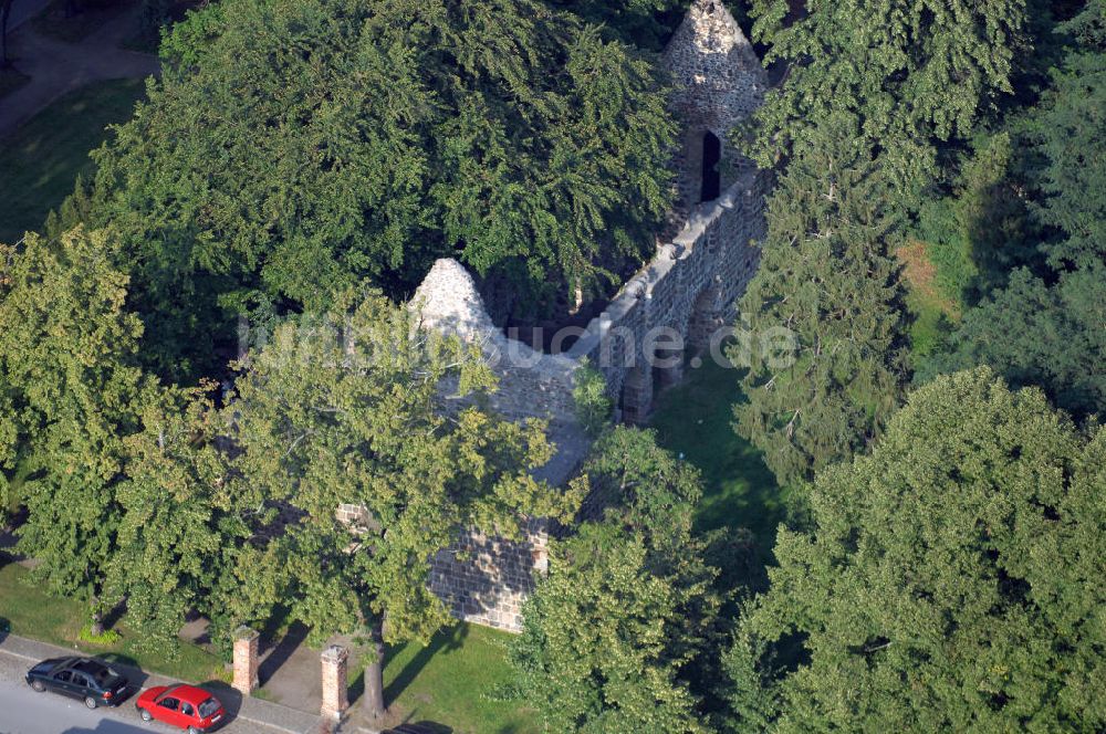 Luftbild Loburg - Kirchenruine Unser Lieben Frauen in Loburg