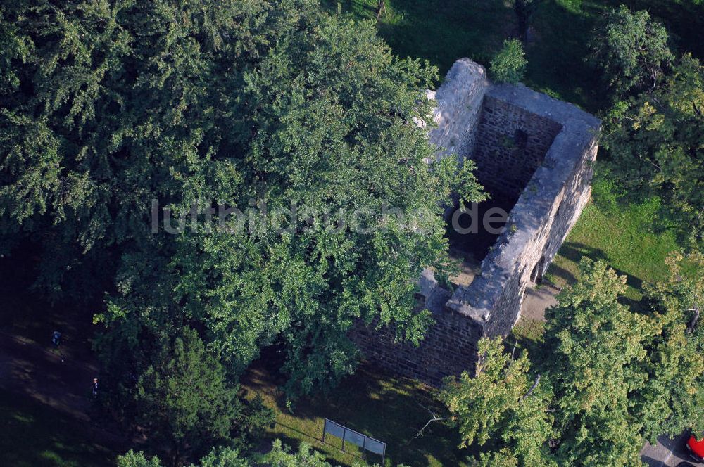 Luftaufnahme Loburg - Kirchenruine Unser Lieben Frauen in Loburg