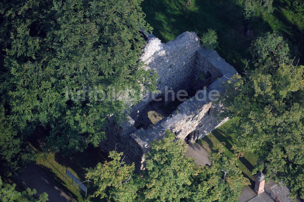 Loburg von oben - Kirchenruine Unser Lieben Frauen in Loburg