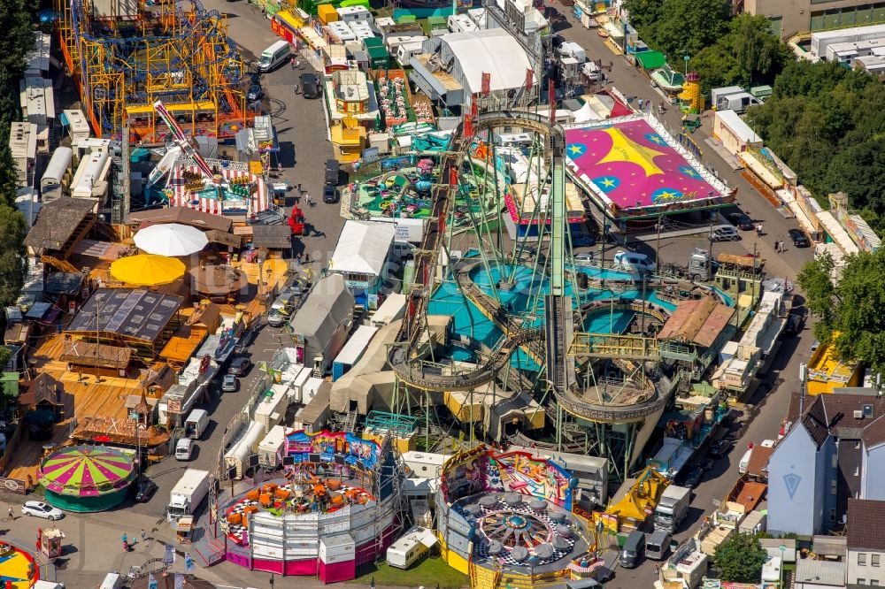 Luftbild Herne - Kirmes - und Rummel- Veranstaltungsgelände beim Volksfest Cranger Kirmes in Herne im Bundesland Nordrhein-Westfalen