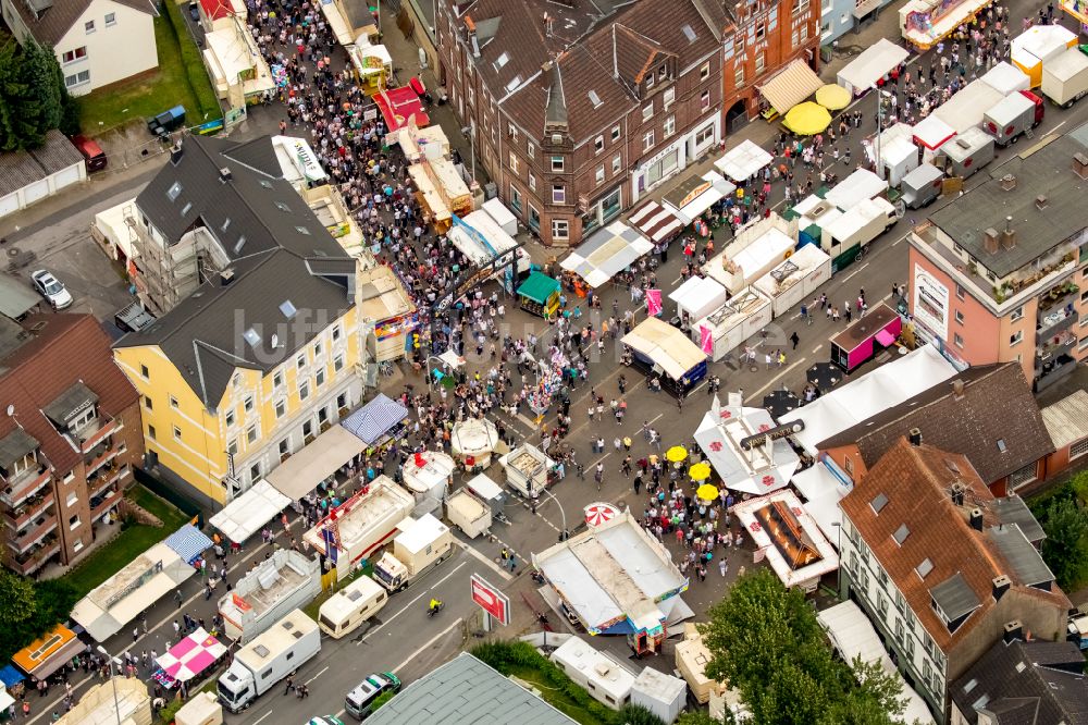 Luftbild Herne - Kirmes - und Rummel- Veranstaltungsgelände beim Volksfest Cranger Kirmes in Herne im Bundesland Nordrhein-Westfalen