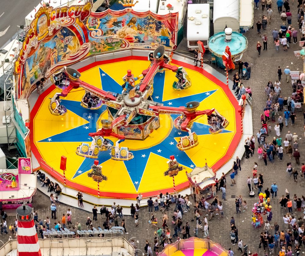 Luftbild Herne - Kirmes - und Rummel- Veranstaltungsgelände beim Volksfest Cranger Kirmes in Herne im Bundesland Nordrhein-Westfalen