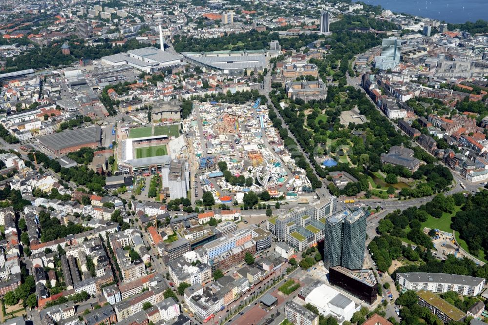 Luftbild Hamburg - Kirmes - und Rummel- Veranstaltungsgelände Dom in Hamburg