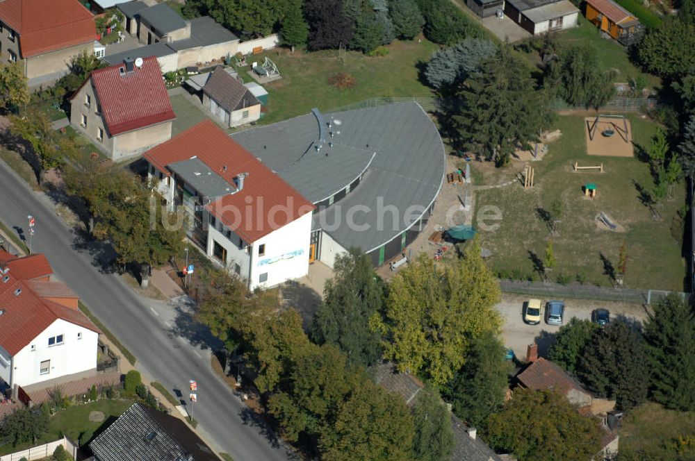 Luftaufnahme Bernau - Kita Neubau in Bernau - Ladeburg