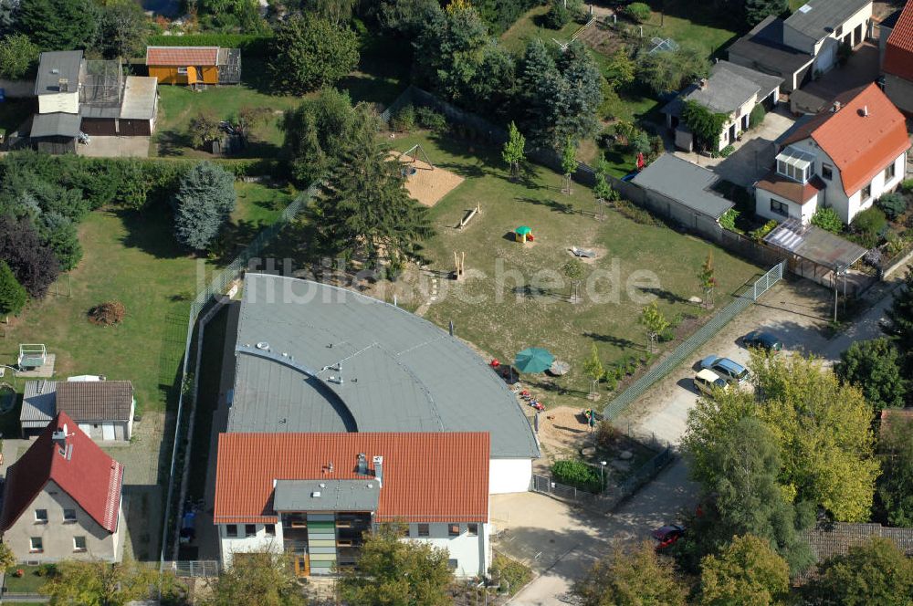 Luftaufnahme Bernau - Kita Neubau in Bernau - Ladeburg