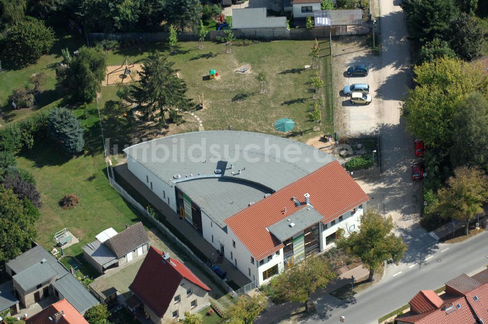 Luftbild Bernau - Kita Neubau in Bernau - Ladeburg