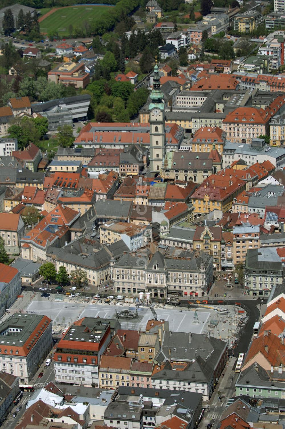 Klagenfurt von oben - Klagenfurt Stadtzentrum