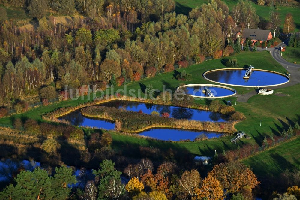 Liebenwalde von oben - Kleine Kläranlage in Liebenwalde im Bundesland Brandenburg