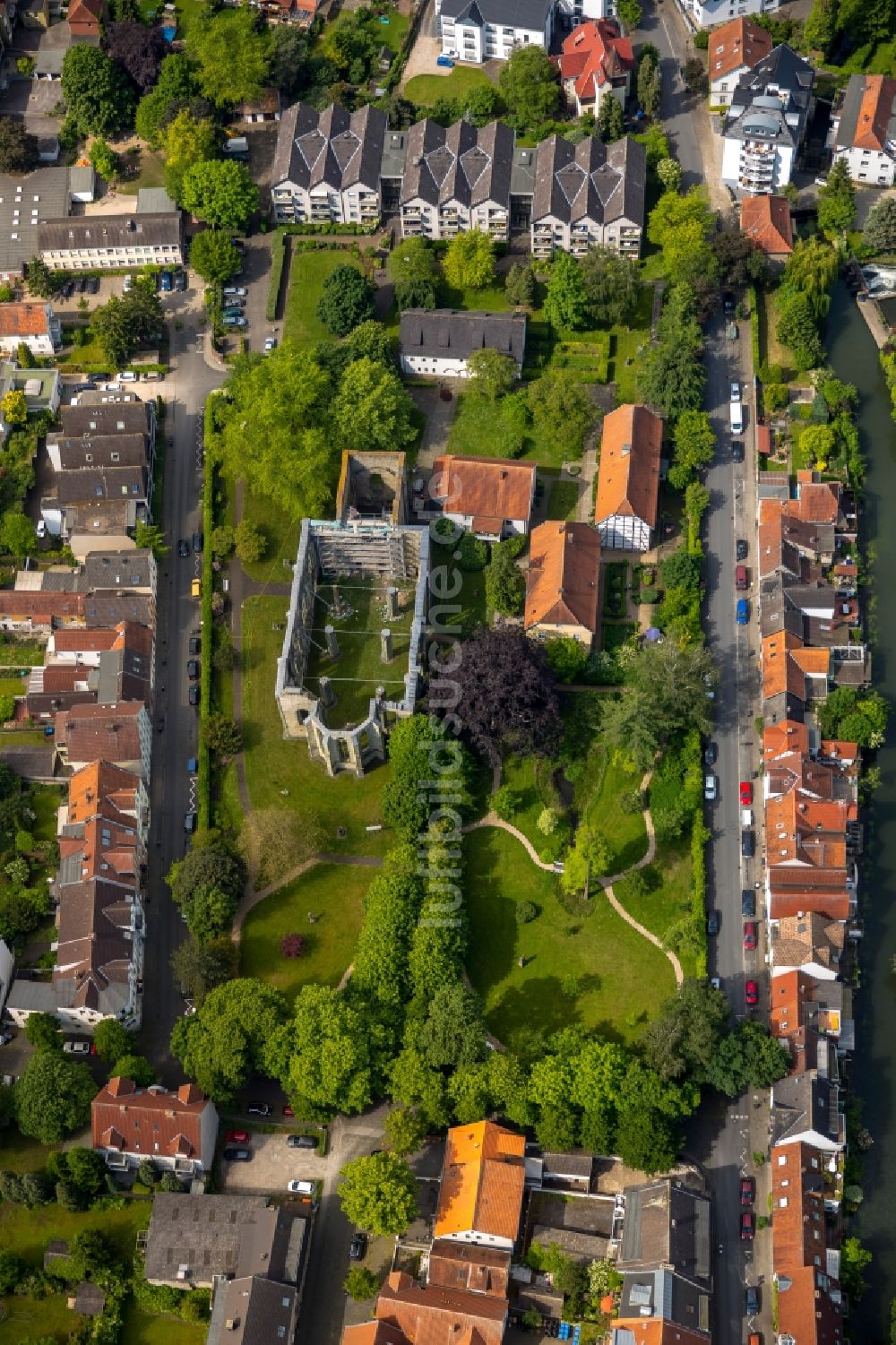 Lippstadt von oben - Kleine Marienkirche in Lippstadt im Bundesland Nordrhein-Westfalen