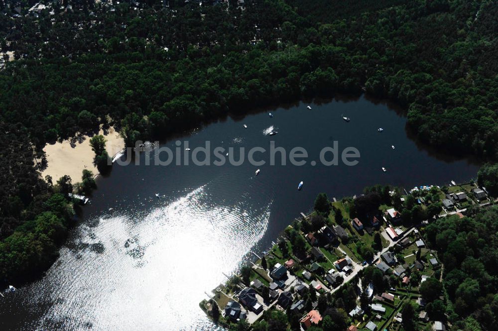 Berlin aus der Vogelperspektive: Kleiner Müggelsee in Berlin-Rahnsdorf