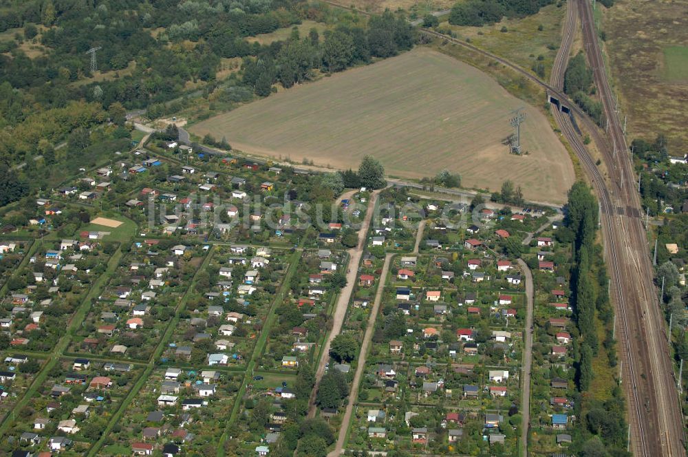 Berlin von oben - Kleingarten-Siedlung Karow-Nord in Berlin