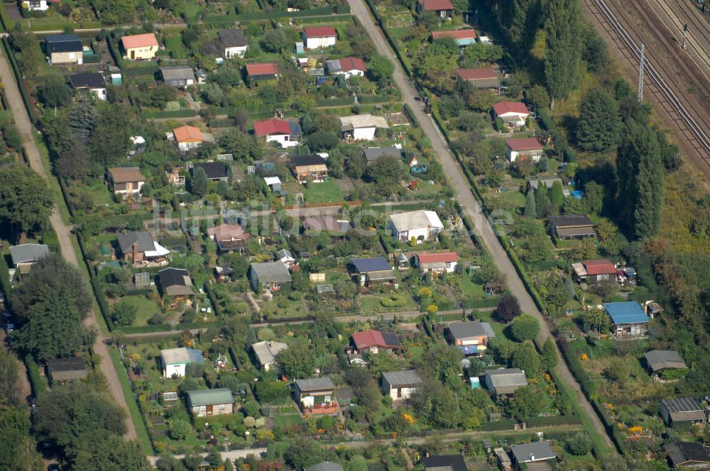 Berlin von oben - Kleingarten-Siedlung Karow-Nord in Berlin