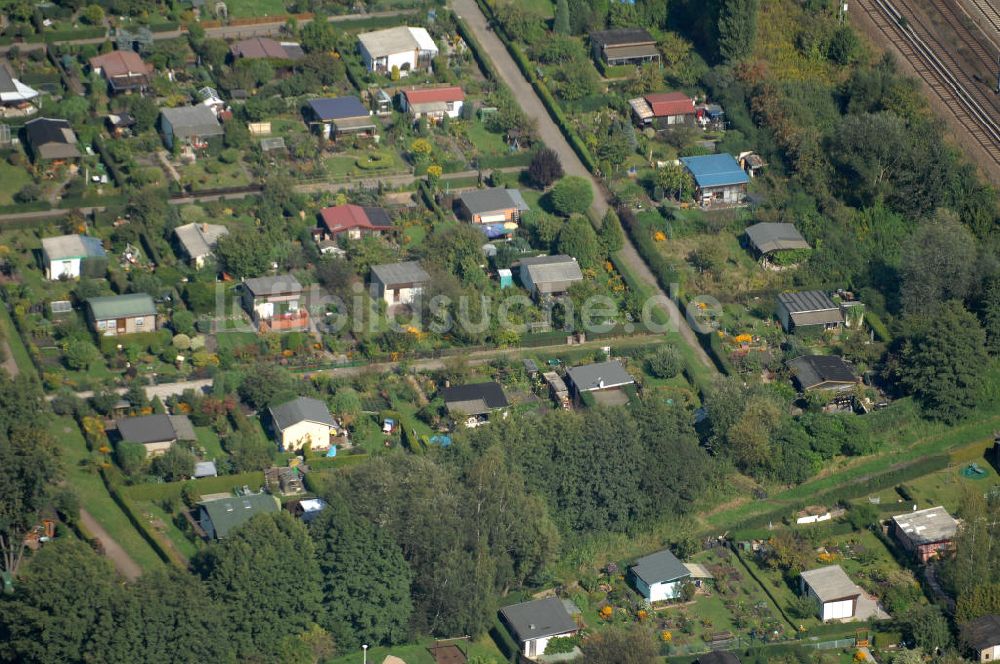 Berlin aus der Vogelperspektive: Kleingarten-Siedlung Karow-Nord in Berlin