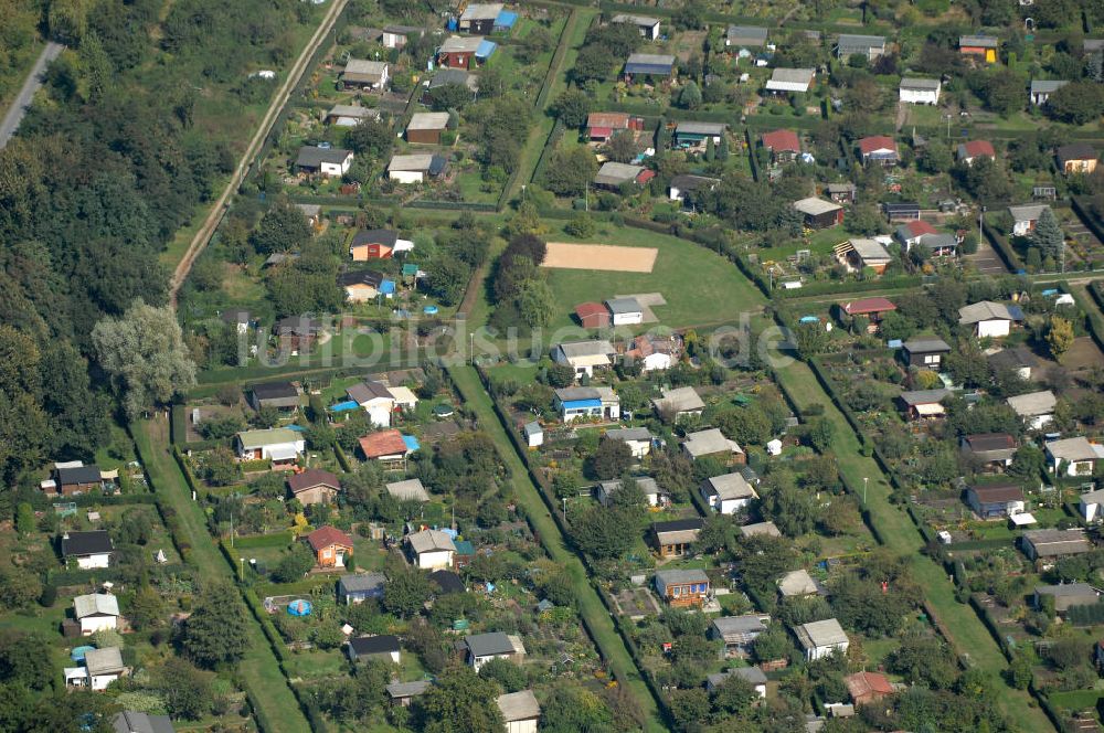 Berlin aus der Vogelperspektive: Kleingarten-Siedlung Karow-Nord in Berlin