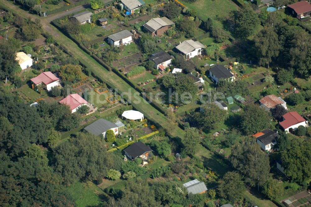 Berlin aus der Vogelperspektive: Kleingarten-Siedlung Karow-Nord in Berlin