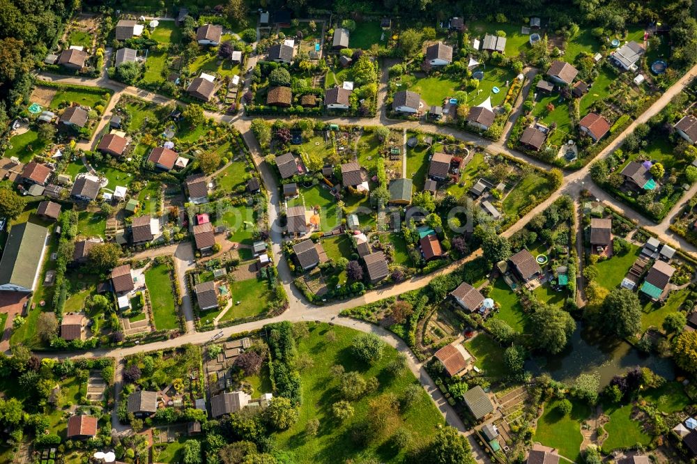 Luftaufnahme Bottrop - Kleingartenanlage in Bottrop im Bundesland Nordrhein-Westfalen