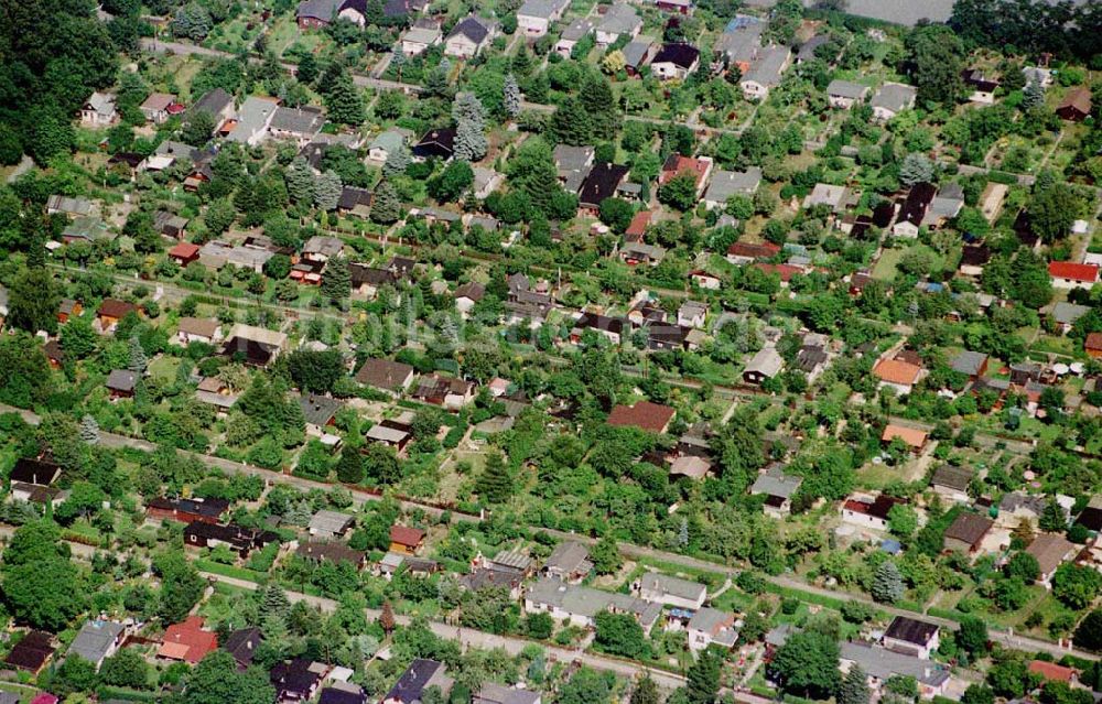 Berlin-Spandau aus der Vogelperspektive: Kleingartenanlage am Spandauer Damm