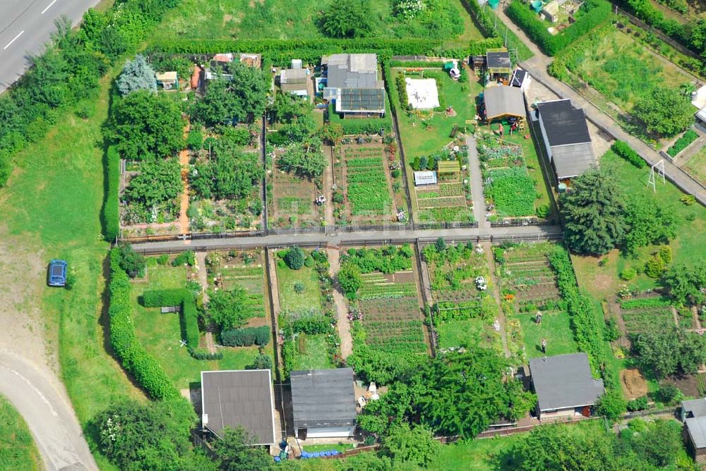 Luftaufnahme Gera - Kleingartenanlage an der Zötzener Straße nahe des Stadions der Freundschaft in Gera