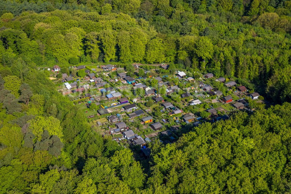 Luftaufnahme Wetter (Ruhr) - Kleingartenanlagen am Harkortberg in Wetter (Ruhr) im Bundesland Nordrhein-Westfalen, Deutschland