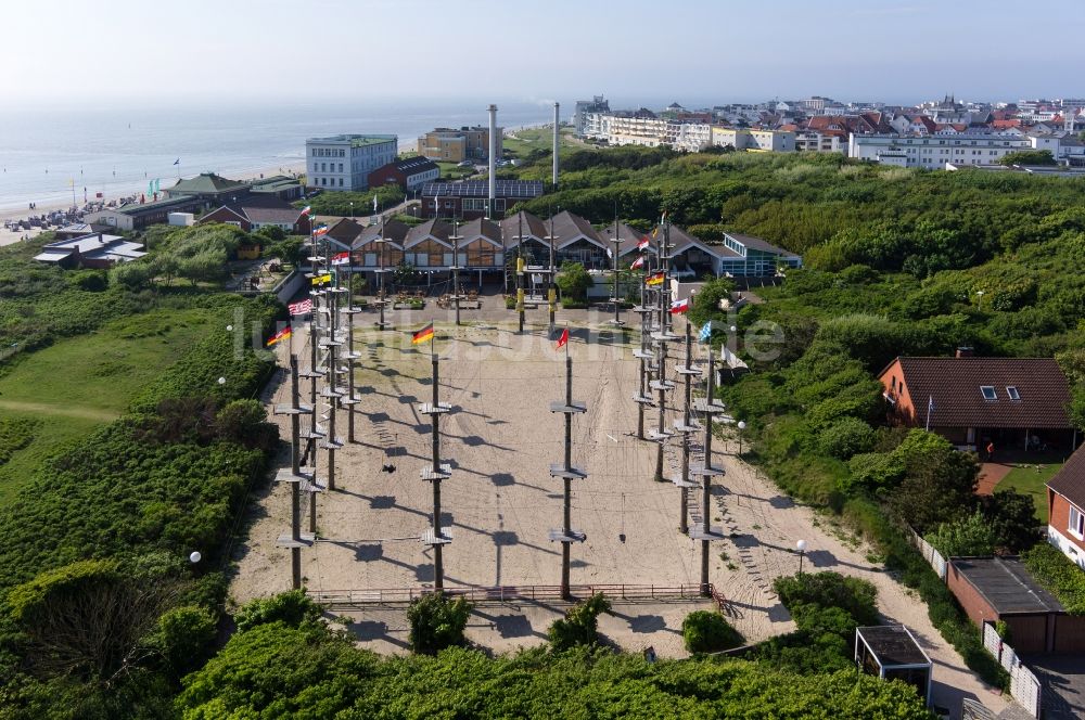 Luftaufnahme Norderney - Kletteranlage und Kinderspielhaus in Norderney im Bundesland Niedersachsen