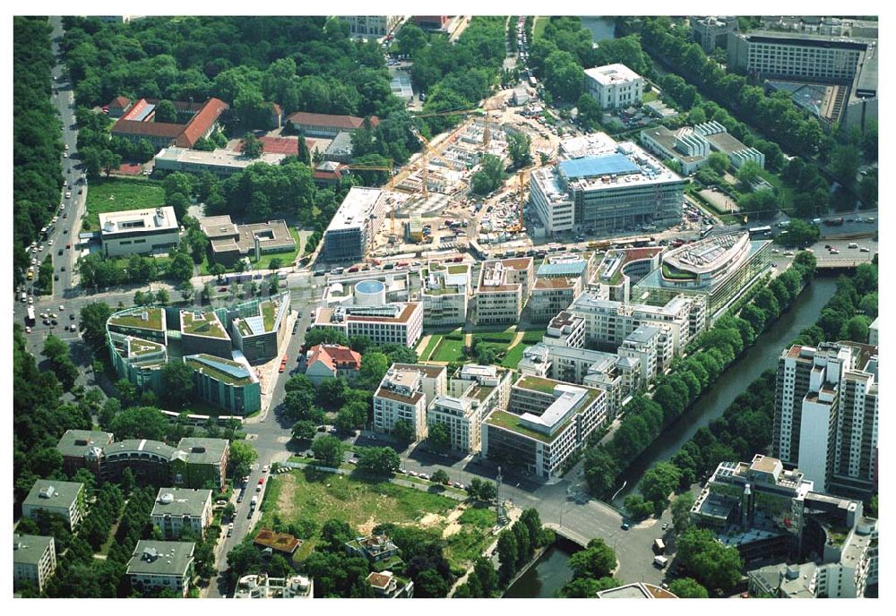 Berlin-Tiergarten von oben - Klingelhöfer / Köbis Dreieck